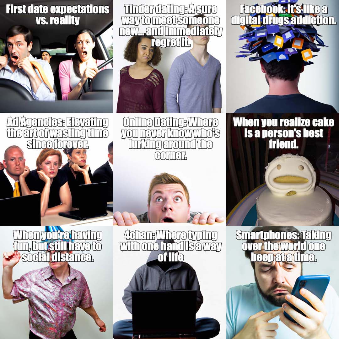 Cover Image for the project: AI generated memes